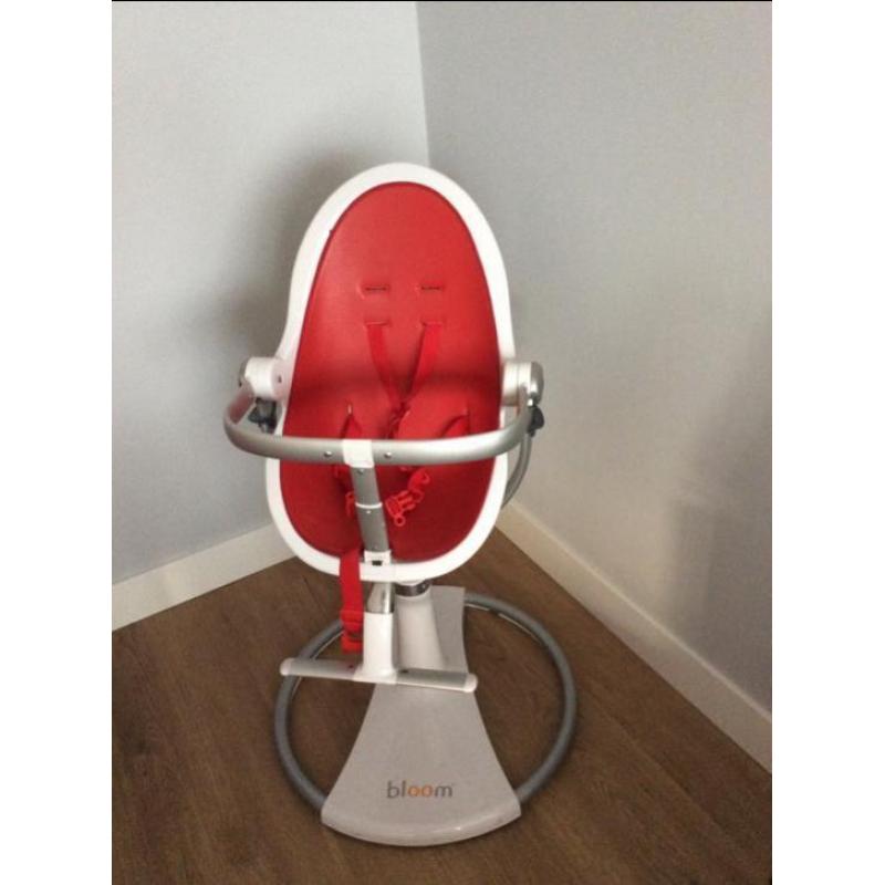Bloom Fresco kinderstoel - wit / rood - niet verkleurd