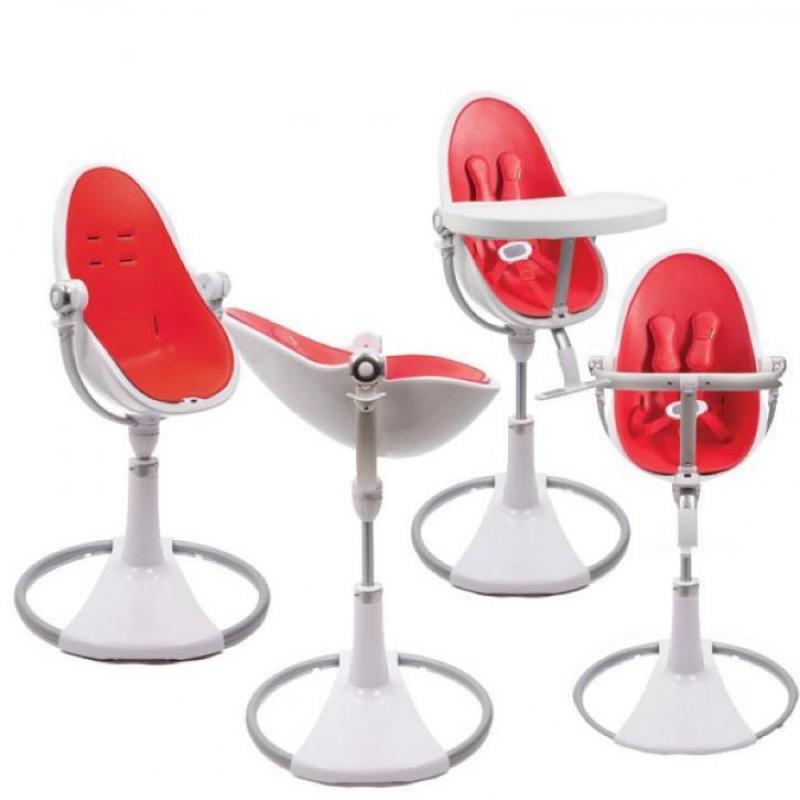 Bloom Fresco kinderstoel - wit / rood - niet verkleurd