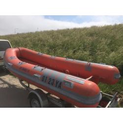 Rubberboot + trailer