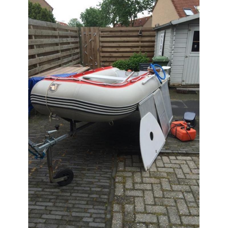 Maxx On rubberboot met harde bodem +Yamaha 6 PK motor