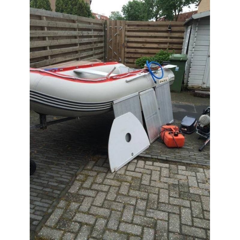 Maxx On rubberboot met harde bodem +Yamaha 6 PK motor