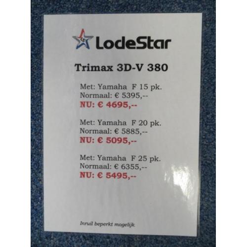 Aanbieding Lodestar opblaasboten met speedtubes