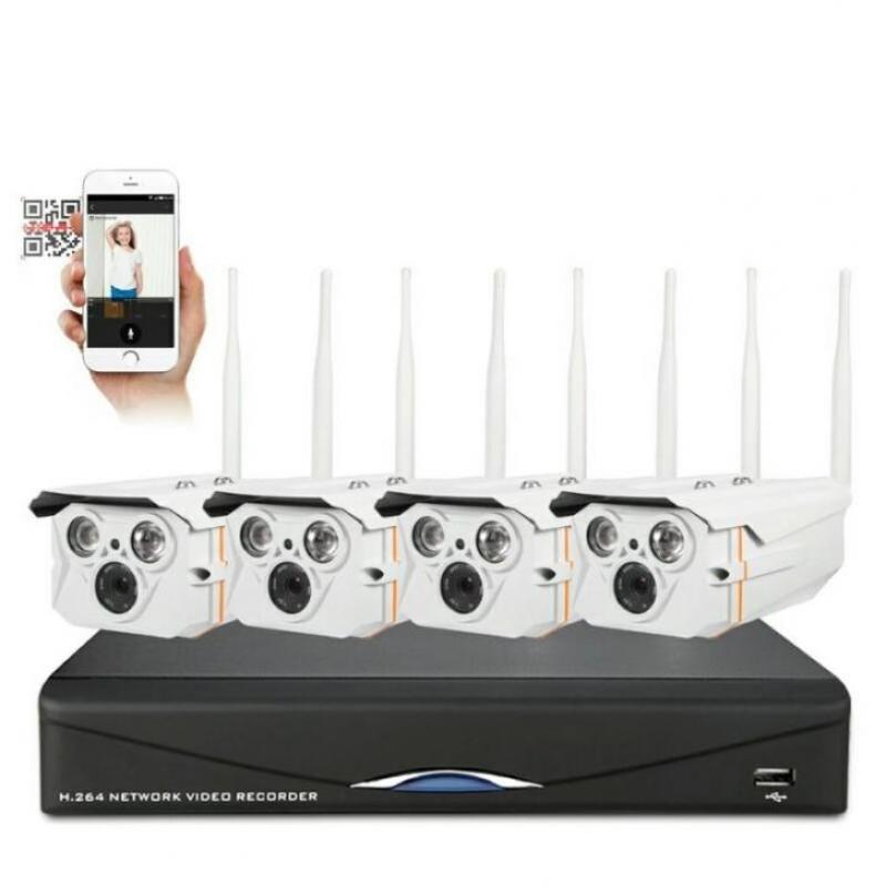 Sannce draadloos camera beveiliging systeem 4x 1MP WiFi