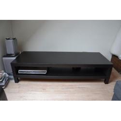 Tv meubel Ikea Lack bruinzwart