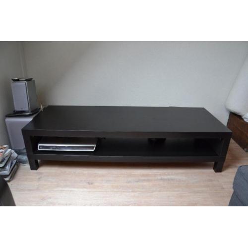 Tv meubel Ikea Lack bruinzwart