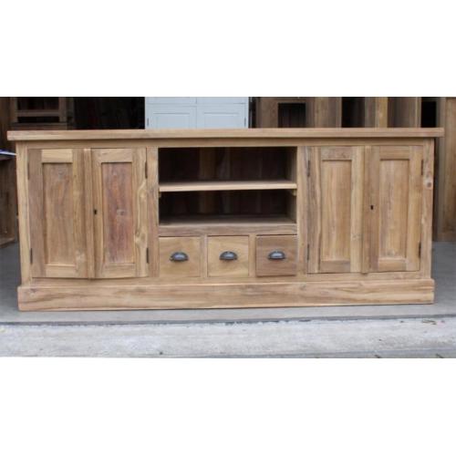 TV meubel van teakhout 180cm breed te koop bij Indoteak