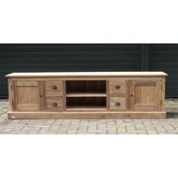 TV meubel van teakhout 180cm breed te koop bij Indoteak
