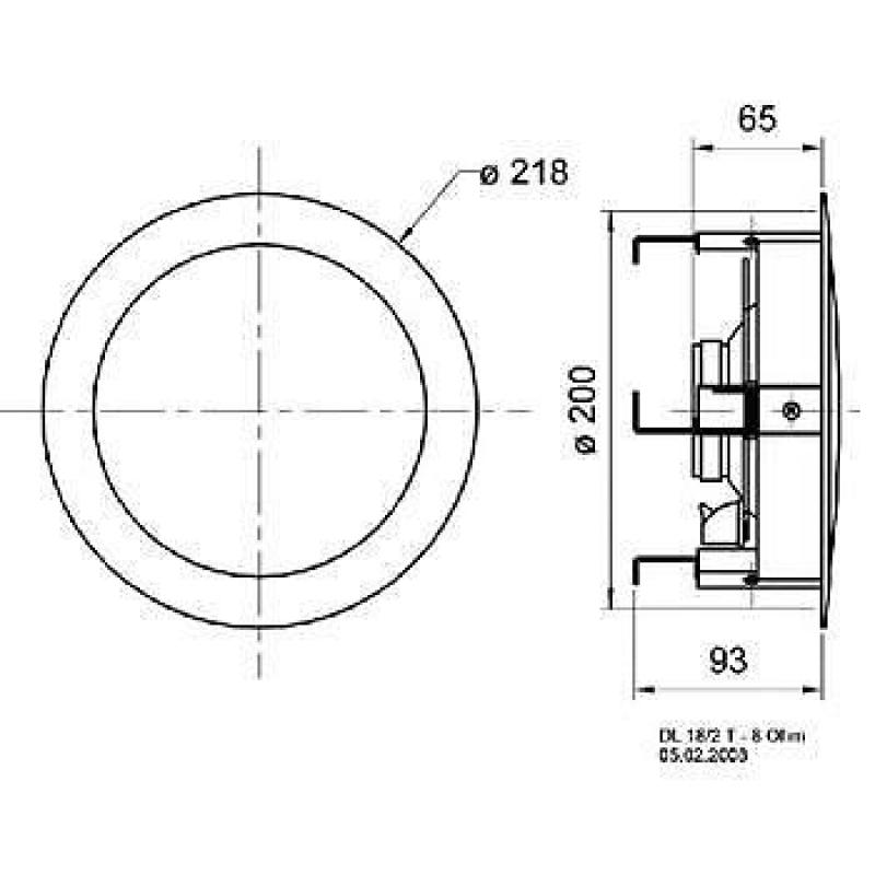 HiFi plafond luidspreker 17 cm (6.5")