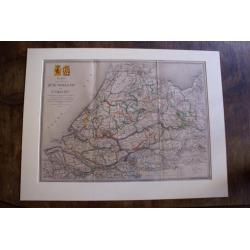 Antieke kaart, Zuid-Holland-Utrecht, 1866!