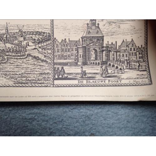 Stadskaart van Leiden, reproductie van 17e eeuw