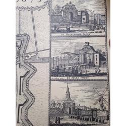 Stadskaart van Leiden, reproductie van 17e eeuw