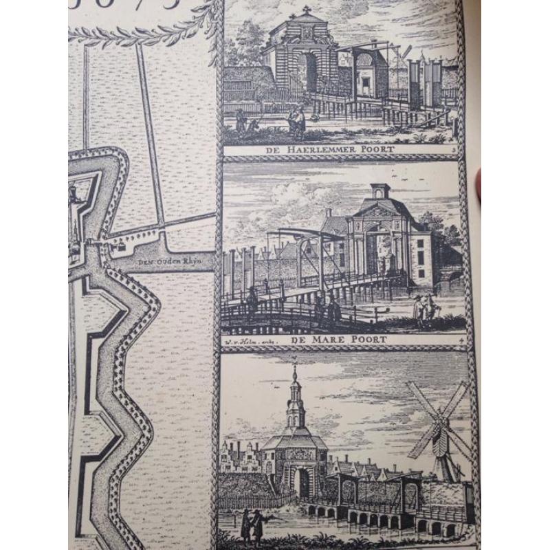Stadskaart van Leiden, reproductie van 17e eeuw
