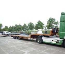 Nooteboom semi - dieplader uitschuifbaar en naloop as.