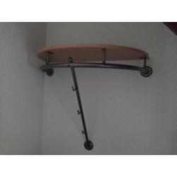 Mooie kapstok grenen halfrond met buizen