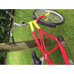 Rood / Gele tandem. 6 versnellingen
