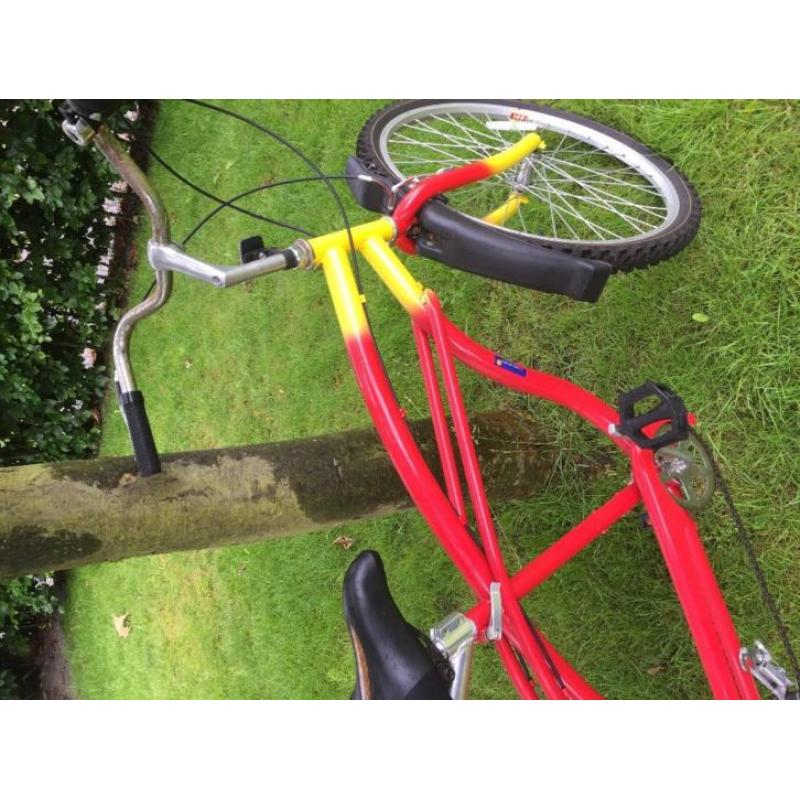Rood / Gele tandem. 6 versnellingen