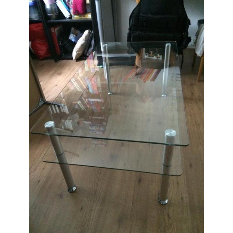 Glazen salontafel