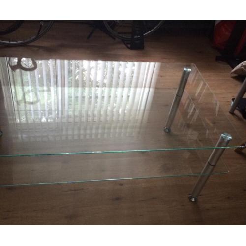 Glazen salontafel
