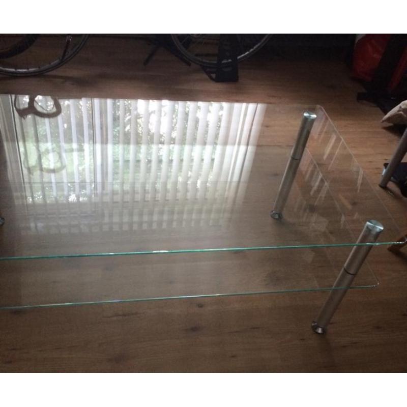 Glazen salontafel