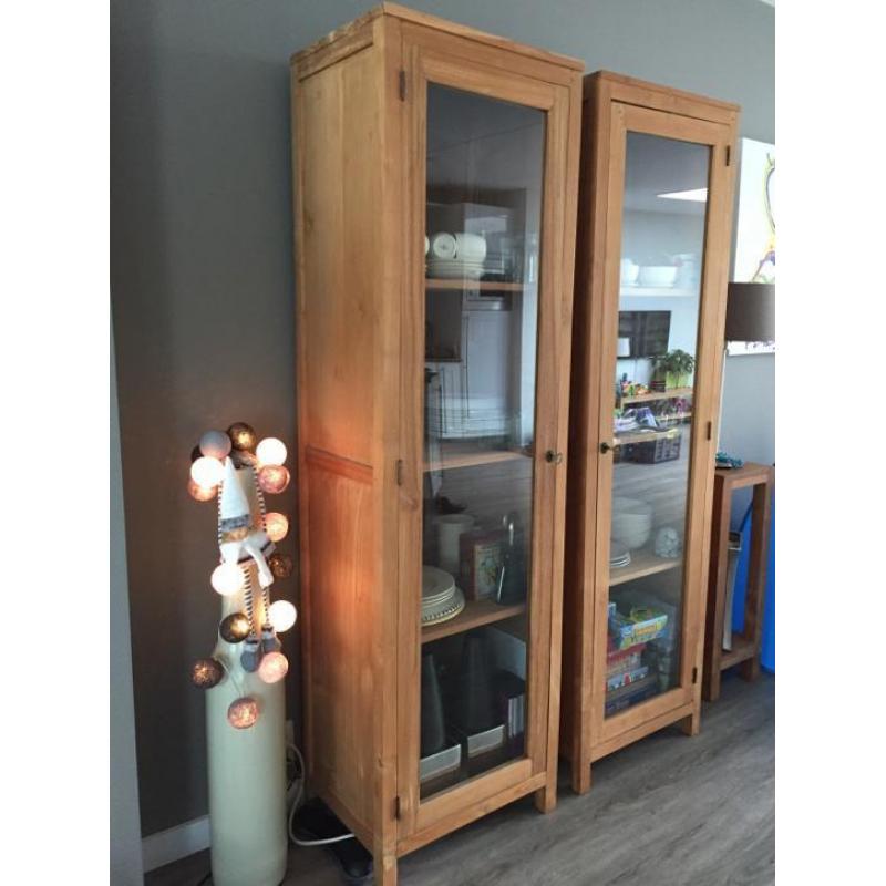 2 mooie teak houten kasten