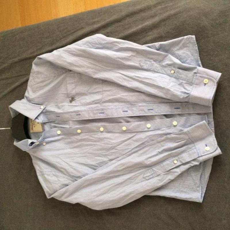 Overhemd bloes blouse Abercrombie and Fitch blauw gestreept