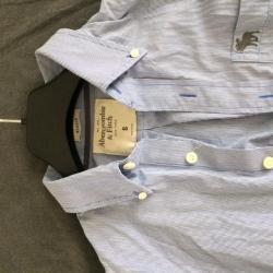 Overhemd bloes blouse Abercrombie and Fitch blauw gestreept