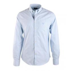 Gant Tee-off Comfort Oxford Blue Stripe - Blauw L