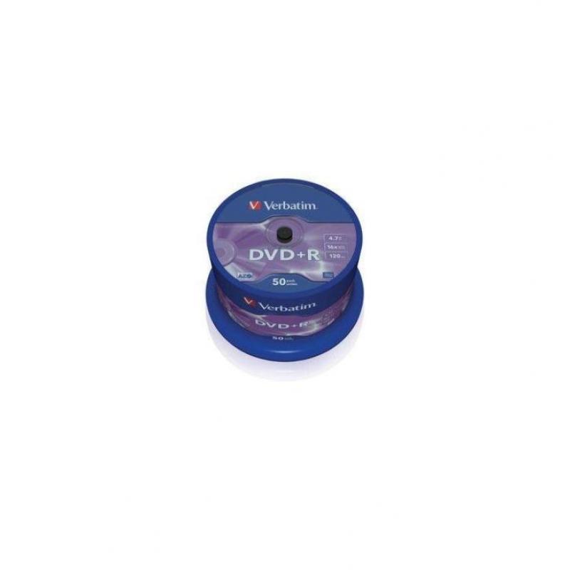 Verbatim DVD+R 4.7GB 16x Spindel, 50st