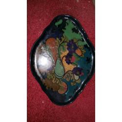 antiek aardewerk gouds plateel