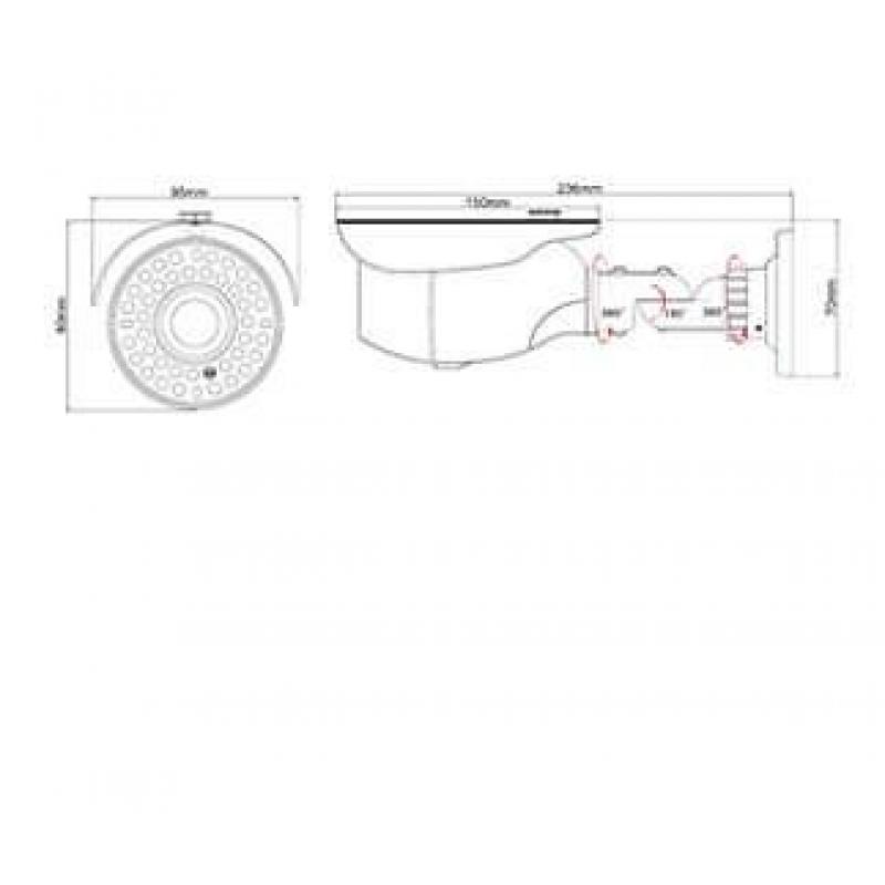 Compleet 8 Camera systeem met Dvr recorder en HDD
