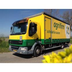 DAF LF45.160 EURO5. SCHUIFZEIL. Bakwagen met Laadklep.