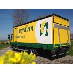 DAF LF45.160 EURO5. SCHUIFZEIL. Bakwagen met Laadklep.