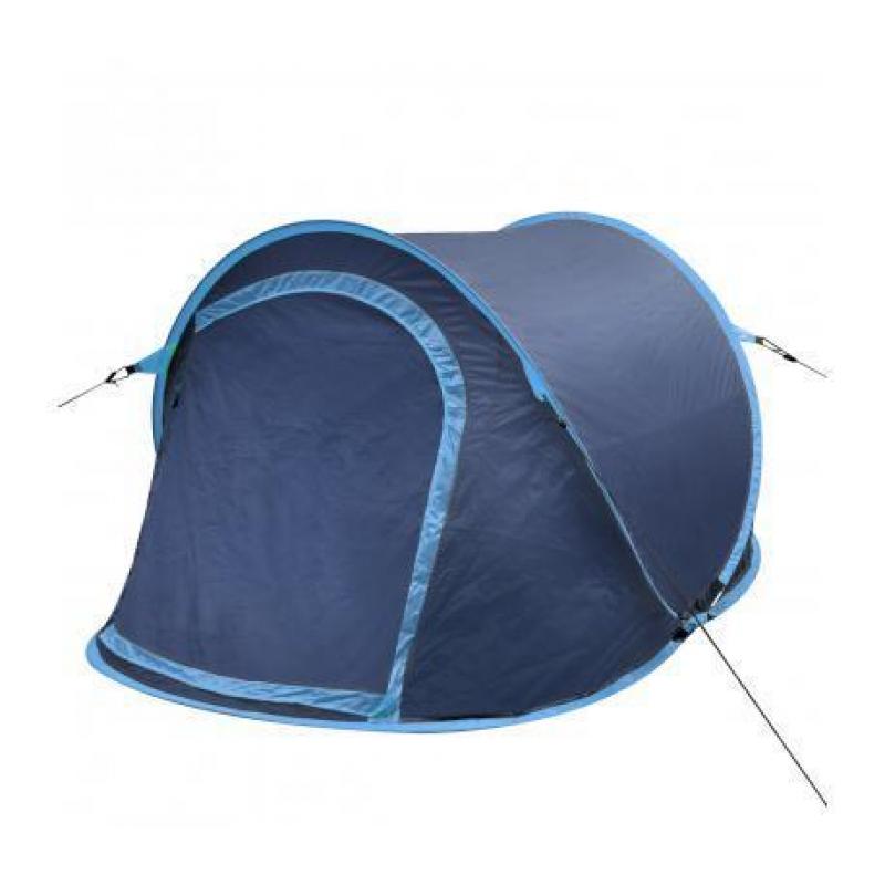 Pop-up tent 2 personen marineblauw / lichtblauw
