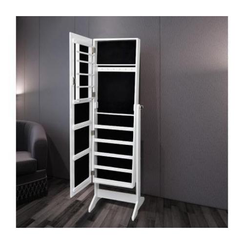 Sieradenkast met spiegel 46 x 146 cm (wit)