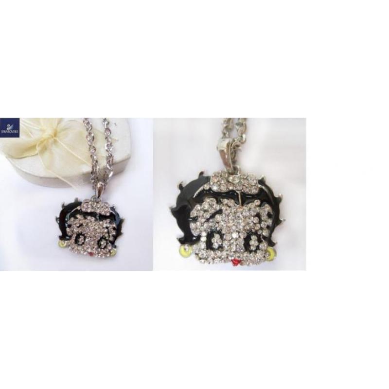 Betty Boop ketting met kristallen nieuw