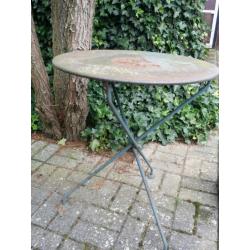 tuinbank smeedijzer met hout