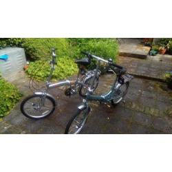 Twee vouwfietsen te koop