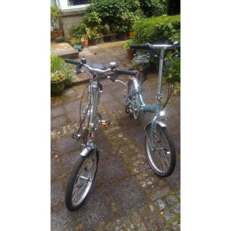 Twee vouwfietsen te koop