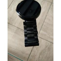 Motorola Moto 360 zwart met zwart stalen band
