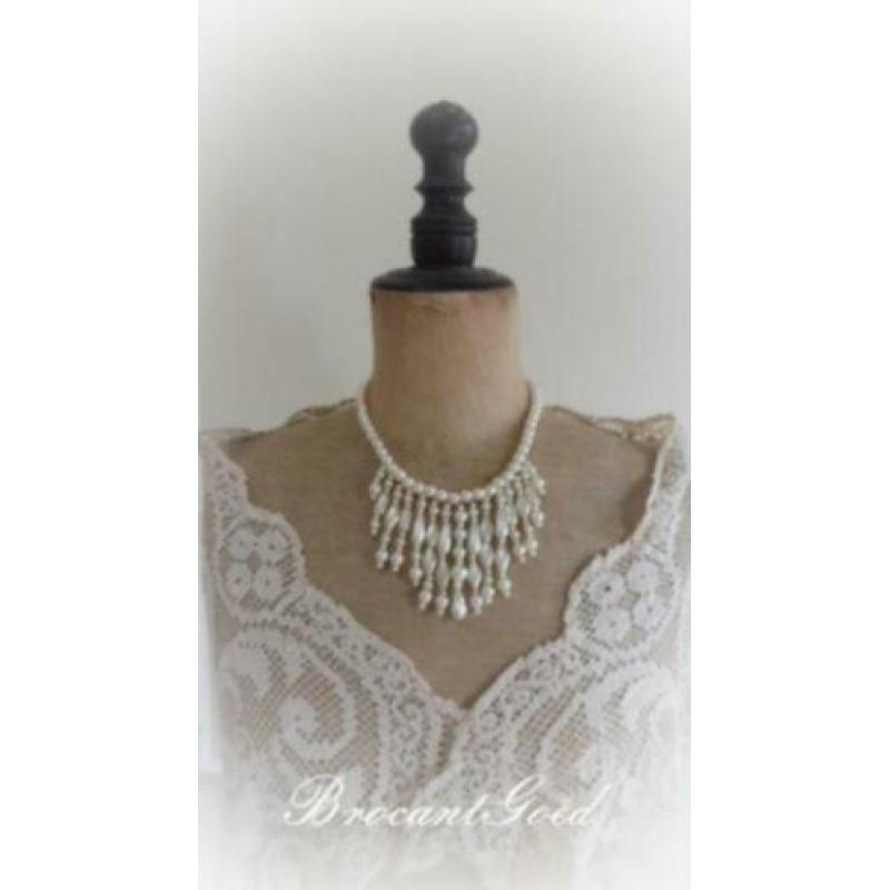 parel collier - oud en stijlvol - brocantgoed -