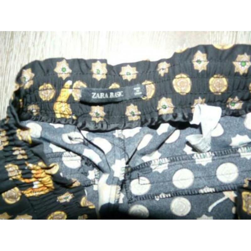 chique panter sjaal print broek Zara maat S 36 38