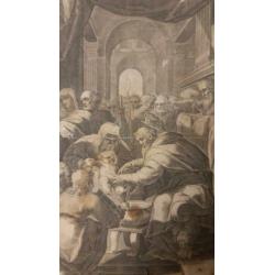 Heel oude prent JoannesSpeccard in G.Sadler Scalp.