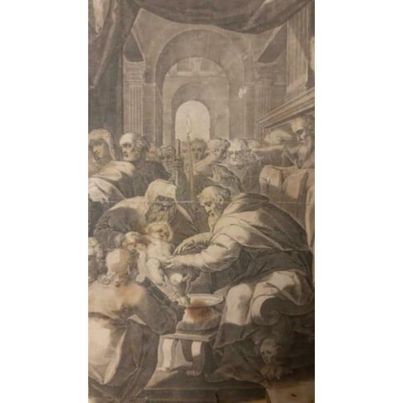 Heel oude prent JoannesSpeccard in G.Sadler Scalp.