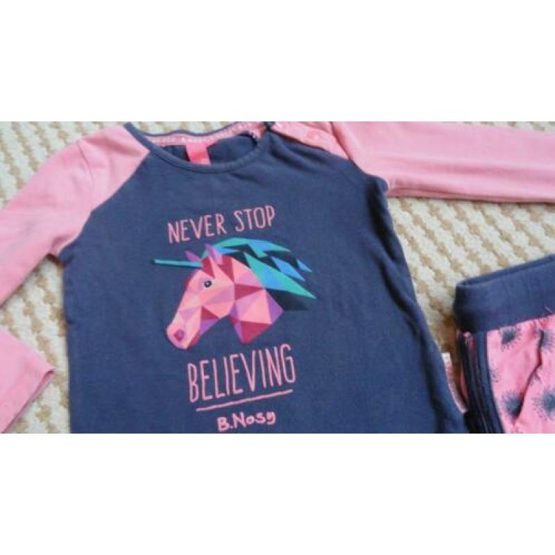 B.NOSY unicorn setje rokje shirt 86 meisje BNOSY be nosy