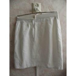 Wit katoen linnen viscose zomer rok MISS ETAM 38 M prima