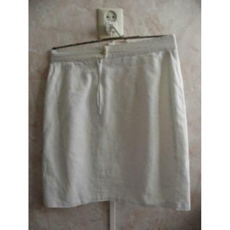 Wit katoen linnen viscose zomer rok MISS ETAM 38 M prima