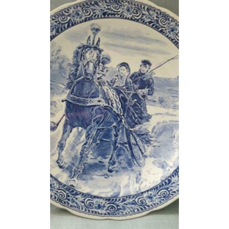 Oud Delfts blauw wandbord (39 cm)