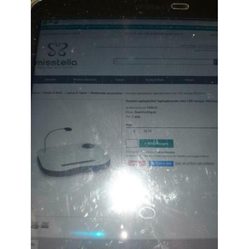 Laptoptafel/laptopkussen met LED lampje incl batterijen