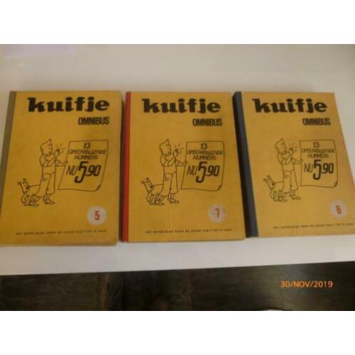 Kuifje Omnibus nr. 5,7 en 8. Weinig gelezen, bladzijden vast