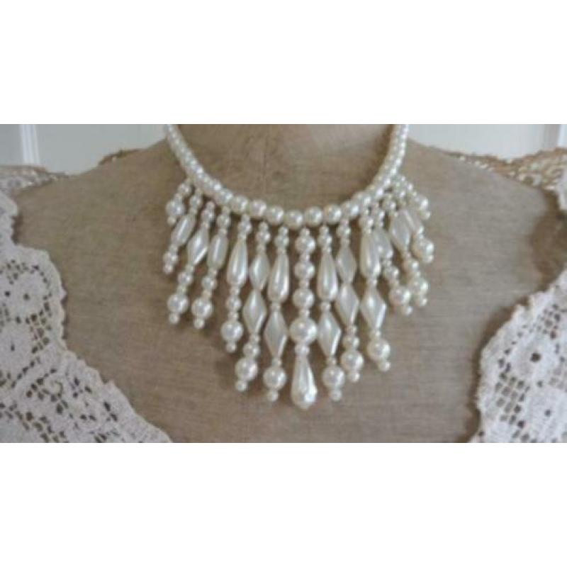 parel collier - oud en stijlvol - brocantgoed -